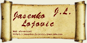 Jasenko Lojović vizit kartica